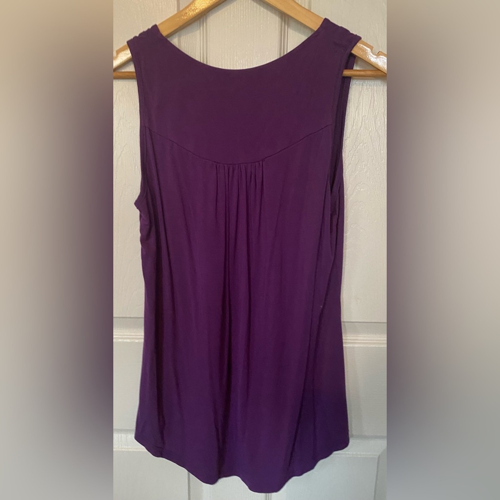 Purple Button Front Top - Picture 2 of 2
